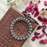 Vriksham Antique Oxidized Flower Kada Bnagle-S1062